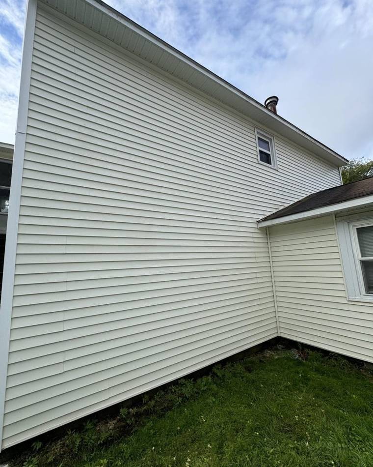 House siding after soft wash