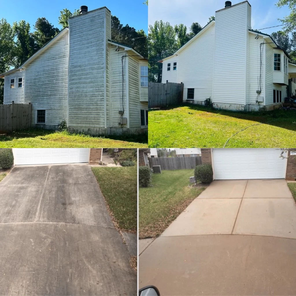 Before and after Lagos house siding and driveway cleaning